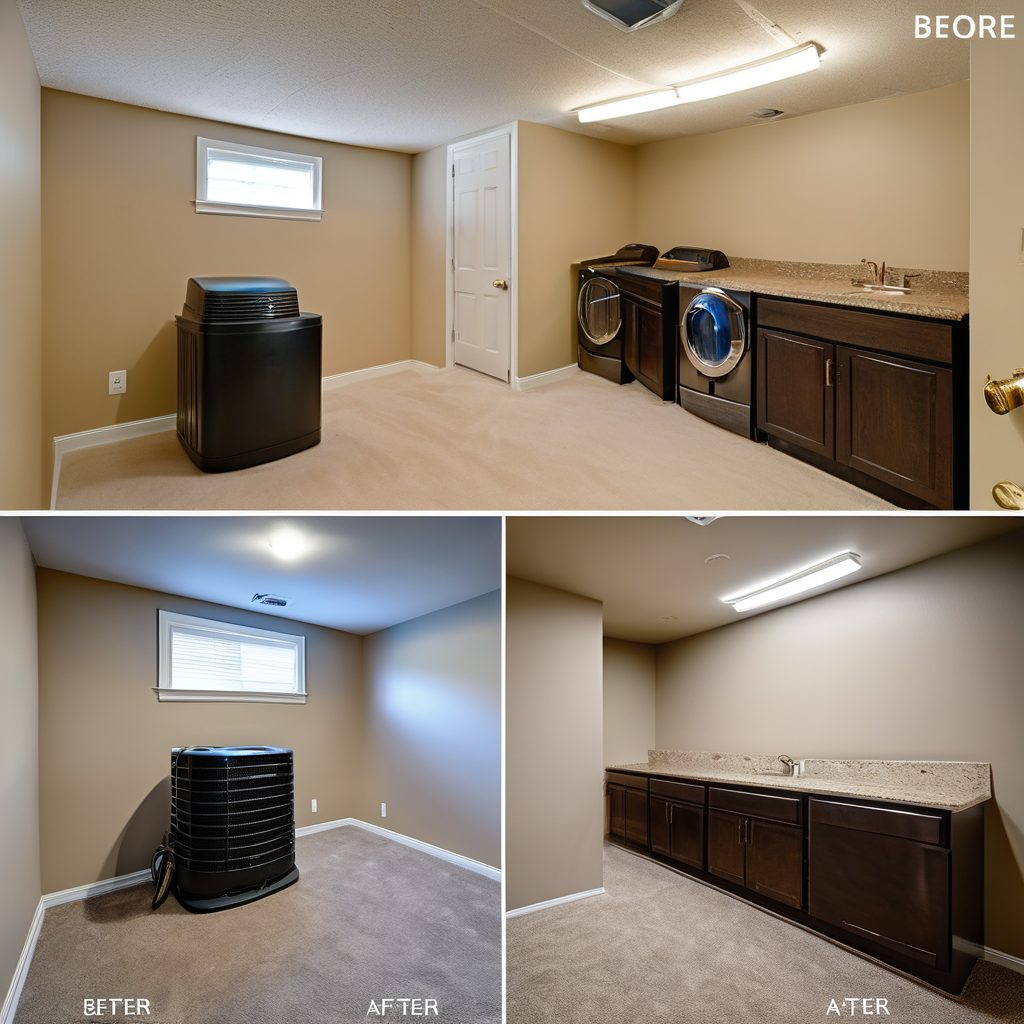 Indoor air quality improvement project before and after
